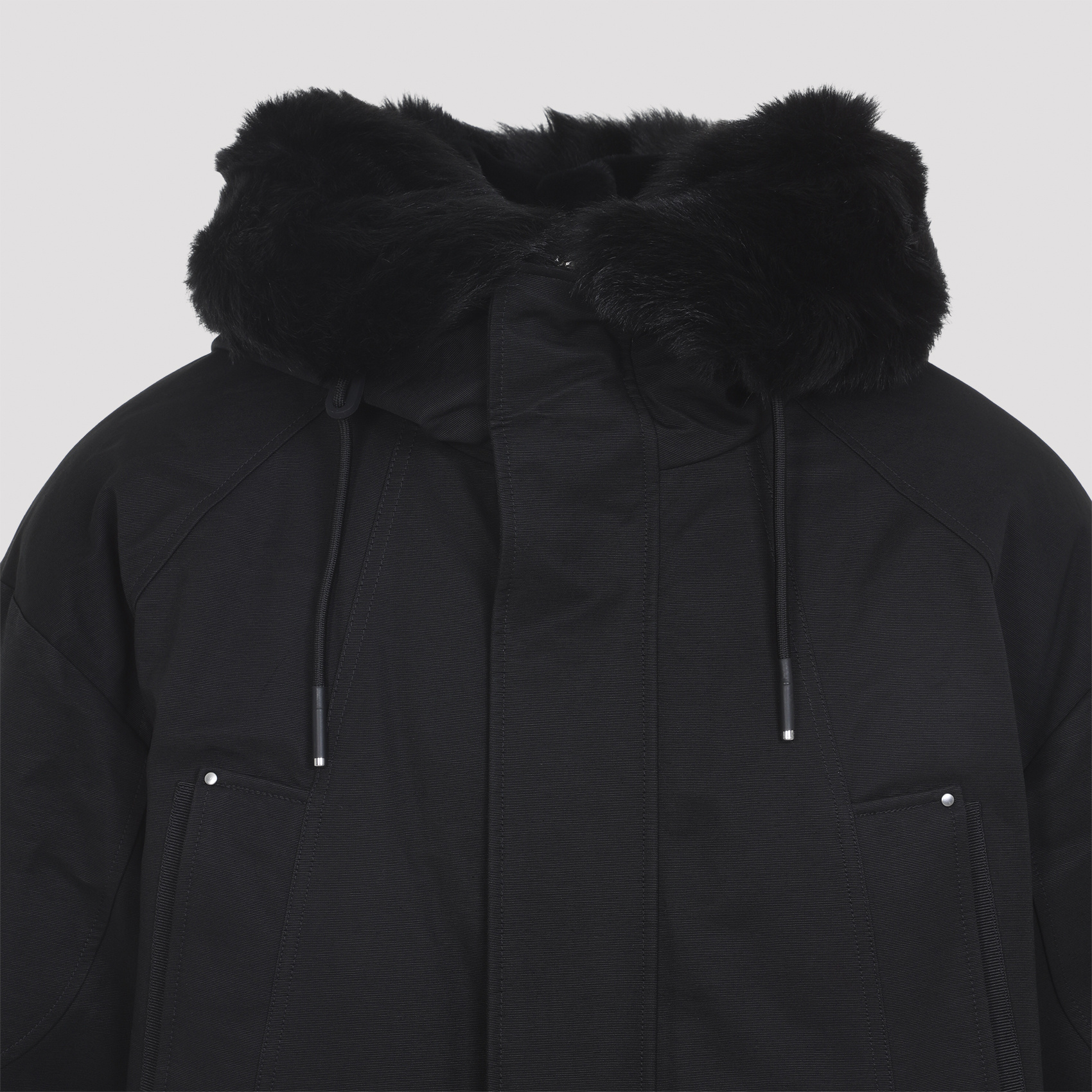 Moose Knuckles Dawson Parka With Detachable Fur Trim In Black