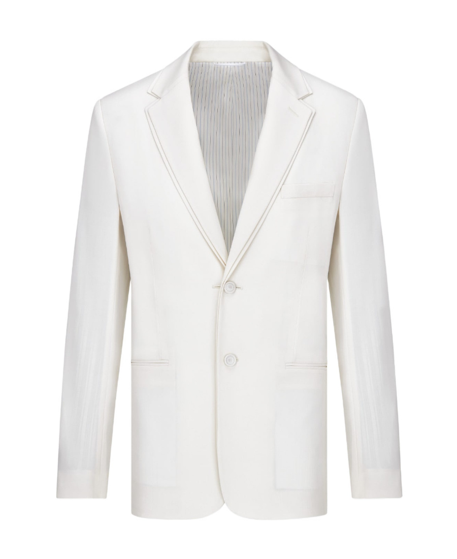 Dior Single-breasted Suit Jacket In White