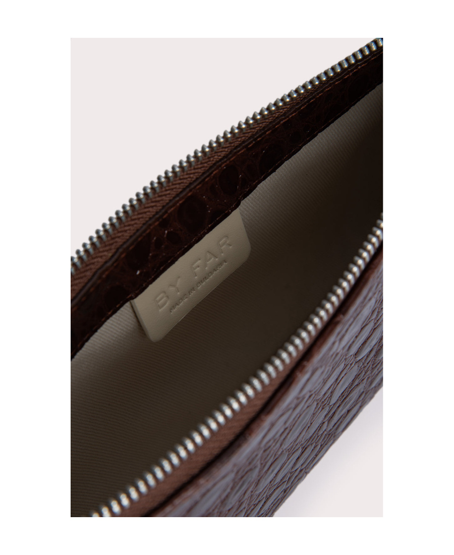 By Far Crocodile-effect Bag In Brown