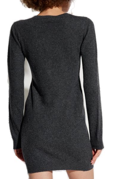 Dsquared2 Fine-knit Wool Minidress In Black