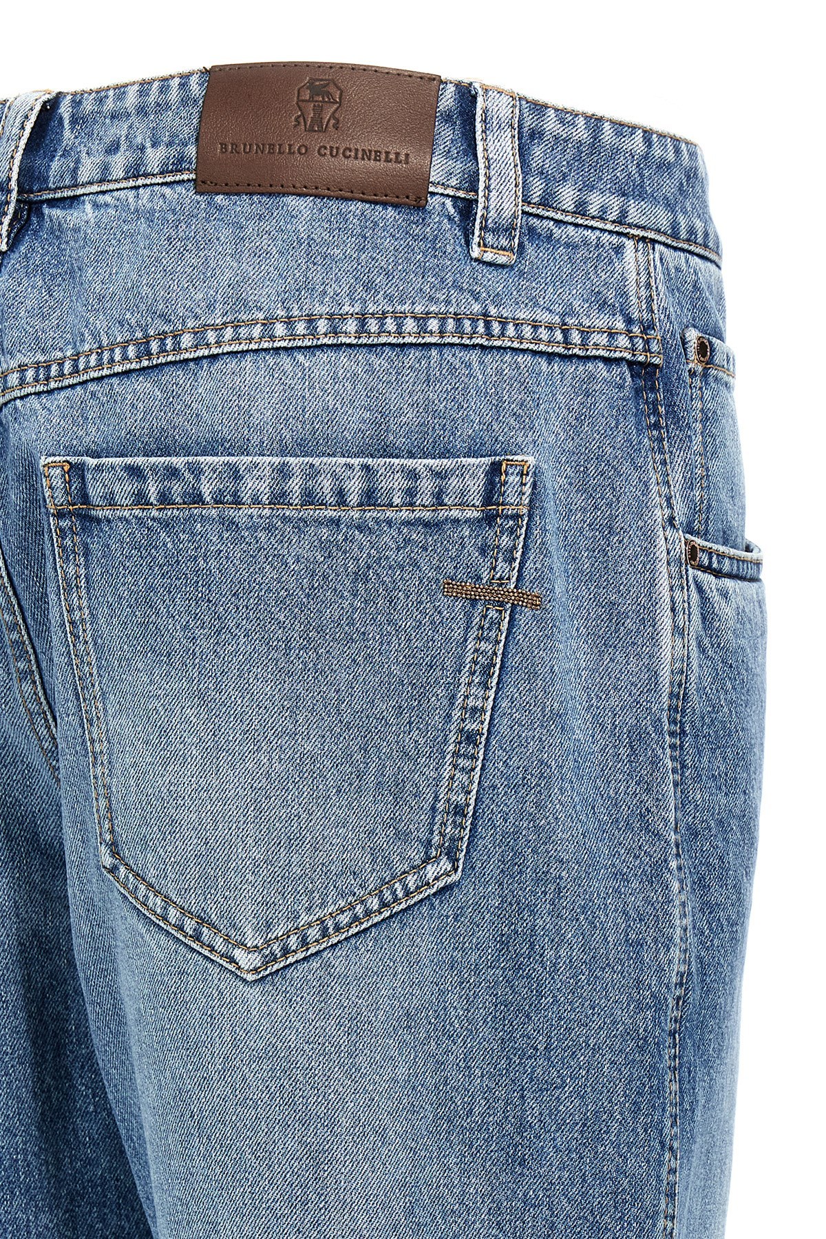 Brunello Cucinelli Belt-loop Jeans In Blue
