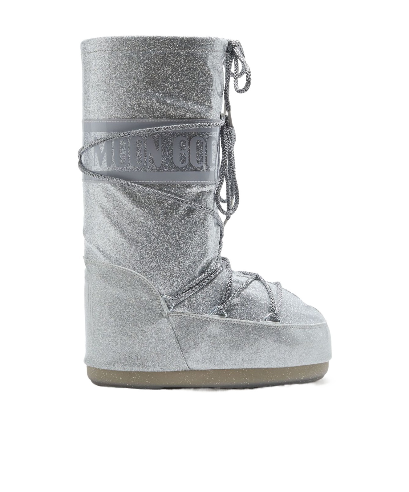 Moon Boot Woman Boot Grey Size 8-9.5 Textile Fibers In Gray