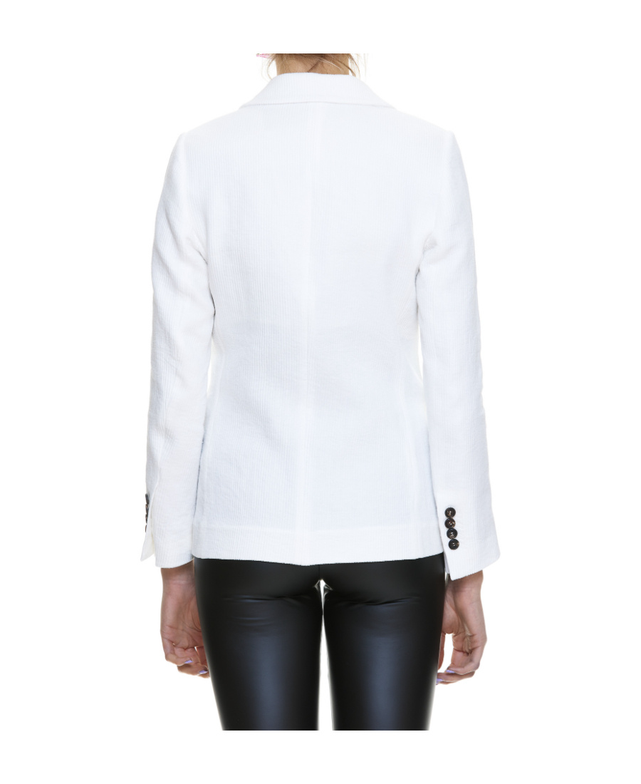 Brunello Cucinelli Double-breasted Button Jacket In White