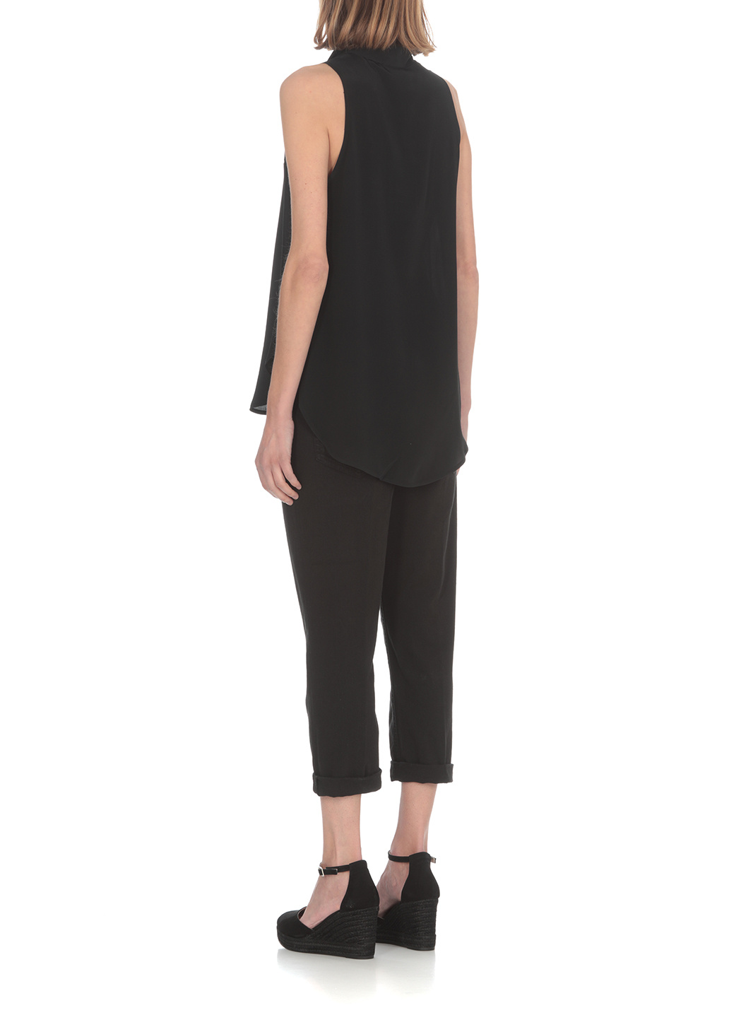 Dondup High-waist Cropped Stretched Jeans In Black