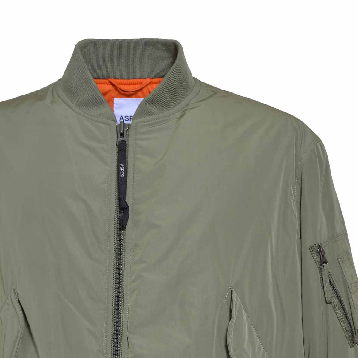 ASPESI LOGO-PRINT BOMBER JACKET