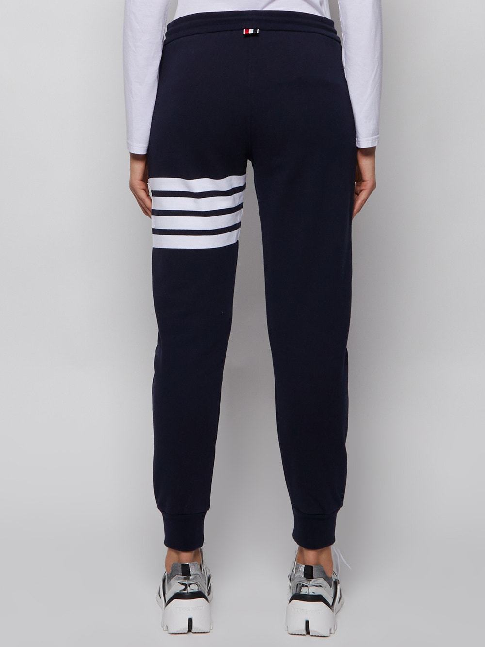 Thom Browne Four Striped Sweatpants In Black
