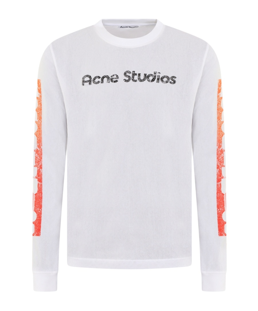 Acne Studios Round Collar And Long-sleeved T-shirt In White