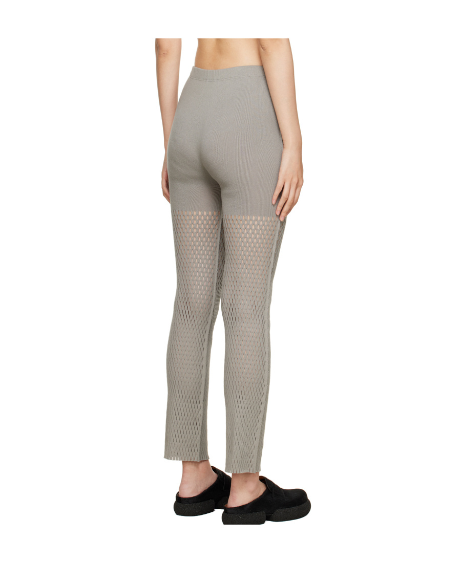 Issey Miyake Logo Slim Casual Pants In Gray