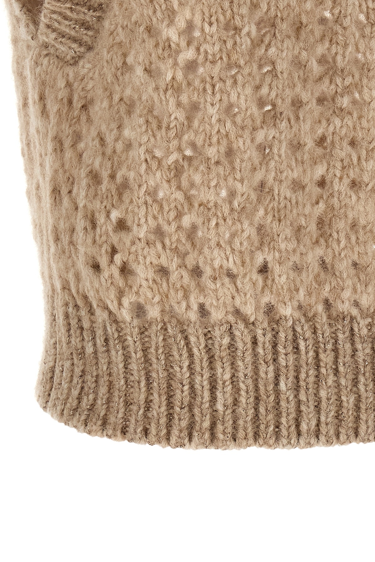Peserico Fishnet Waist Coat In Neutral