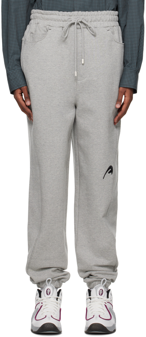 Ader Error Drawcord Elastic Waist Sweatpants In Gray