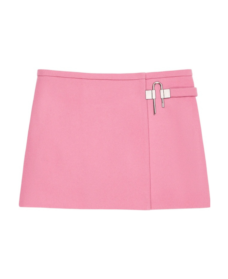 Givenchy U-lock High-waist Skirt In Pink