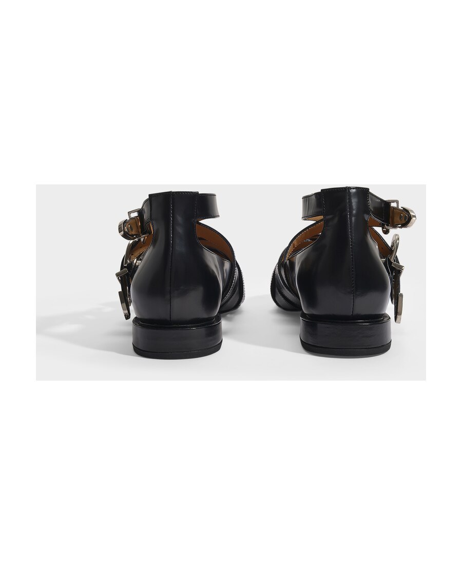 Toga Cross Strap Flat In Black
