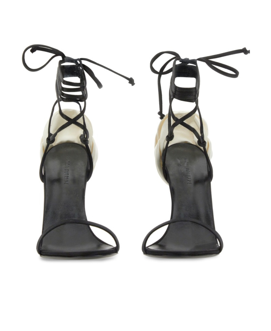 Magda Butrym Flower High-heeled Sandals In Black