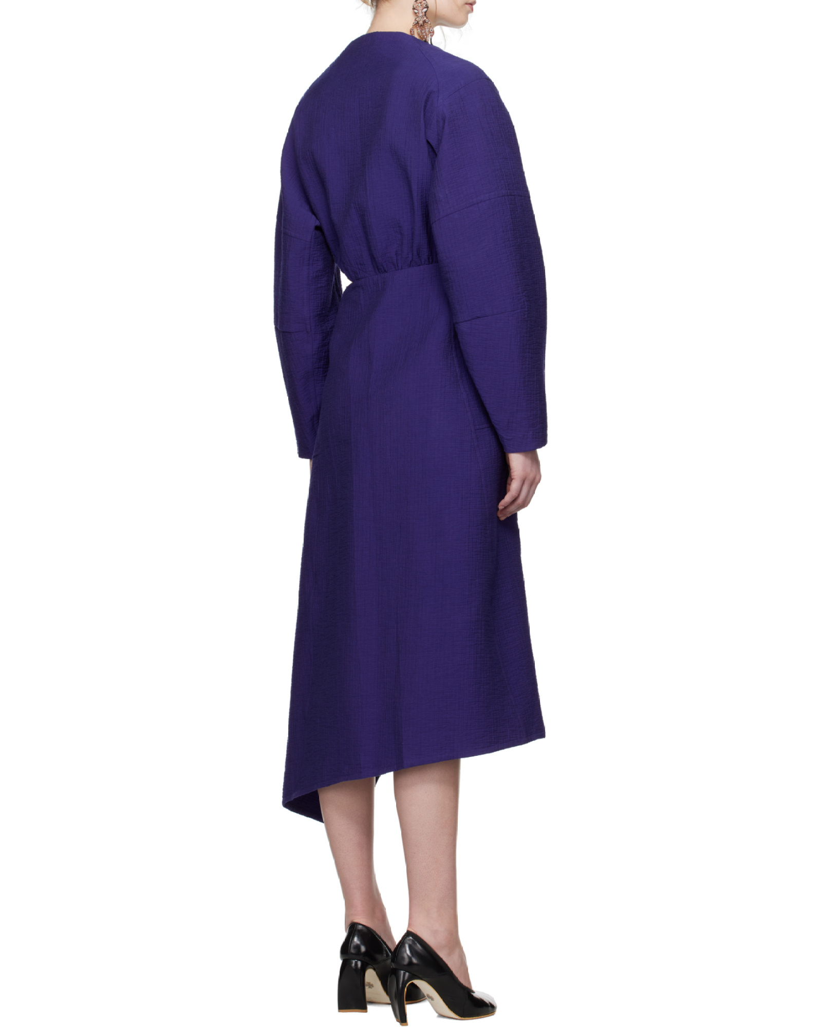 Tory Burch Purple Cotton Wrap Midi Dress
