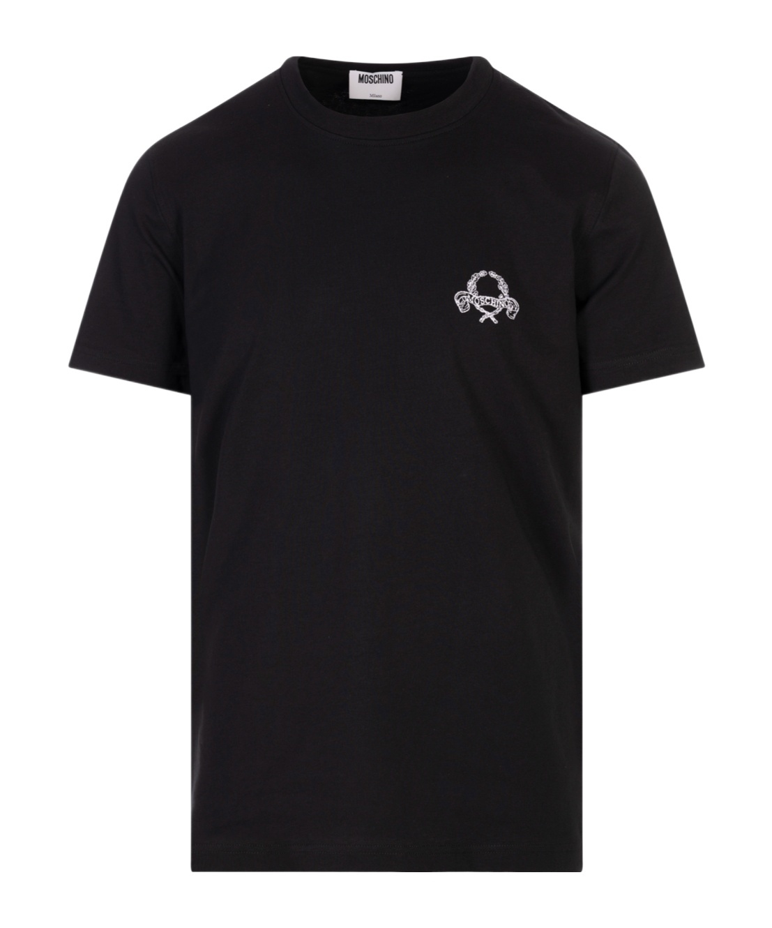 Moschino Men T-shirt With Embroidery In Black