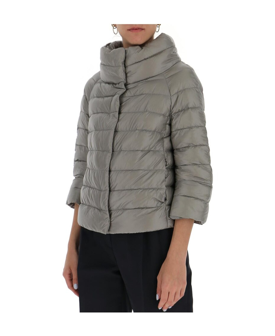 Herno Cropped Padded Jacket In Neutral