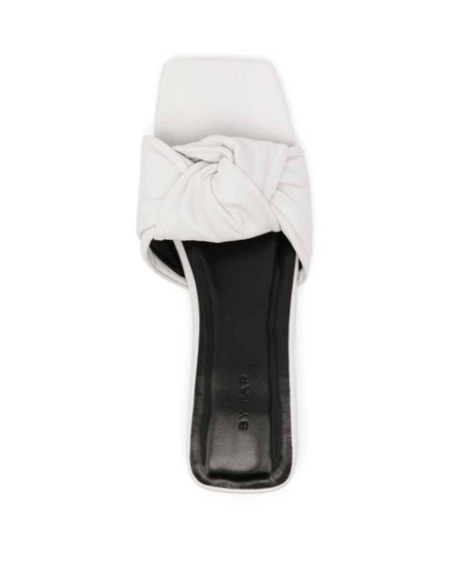 By Far Logo Sandals In White