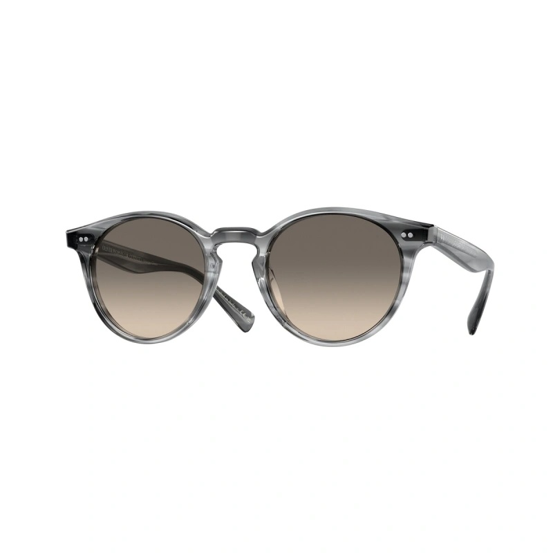 Oliver Peoples Men's The Romare Sun Keyhole-bridge Round Sunglasses In Gray