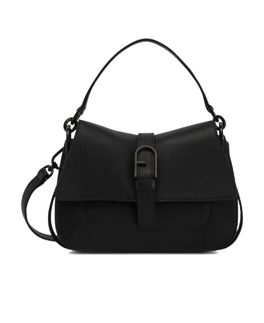 Furla Flow Mini Top Handle Bag In Black
