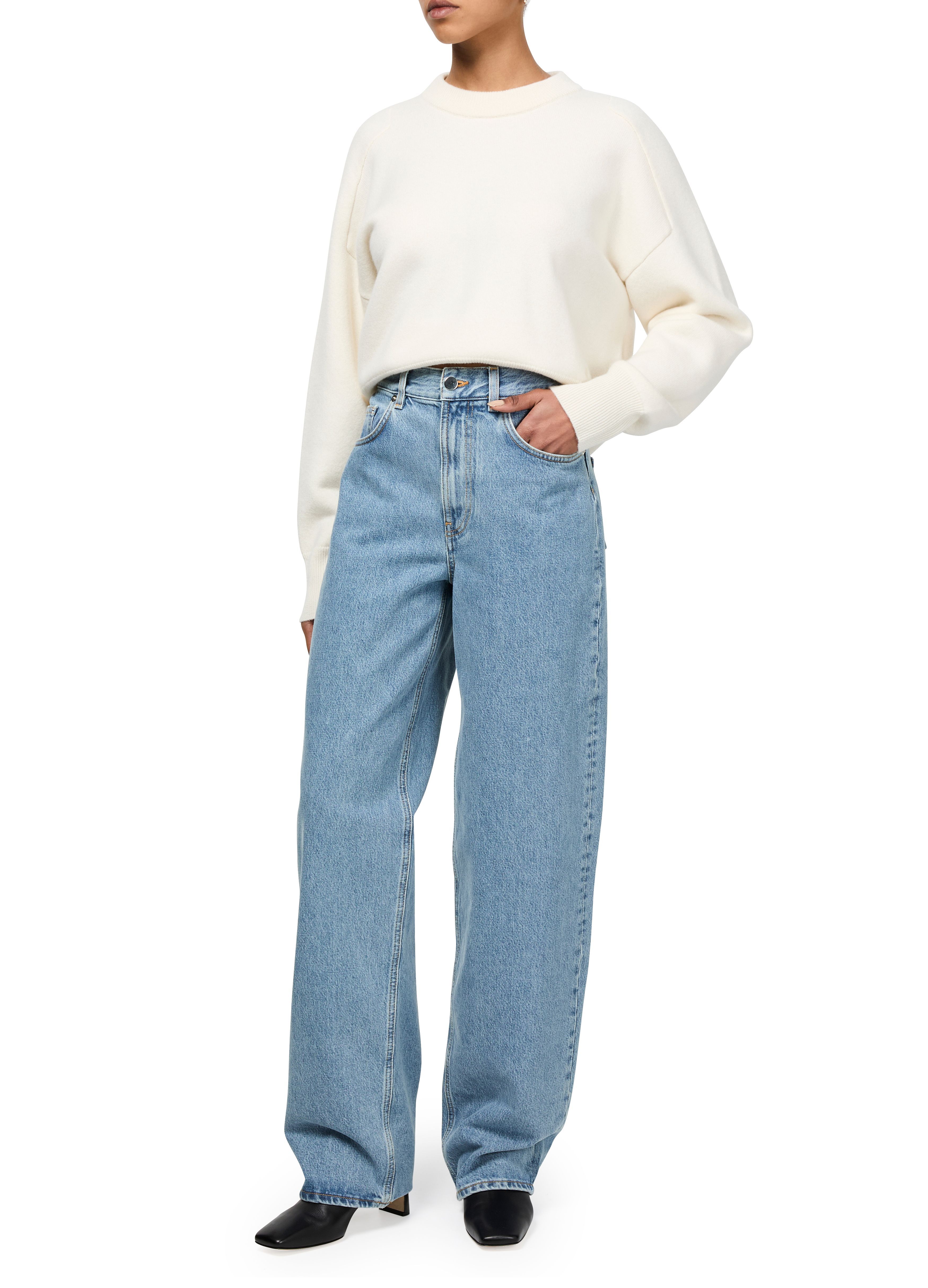 Loulou Studio Samur Straight-leg Jeans In Blue