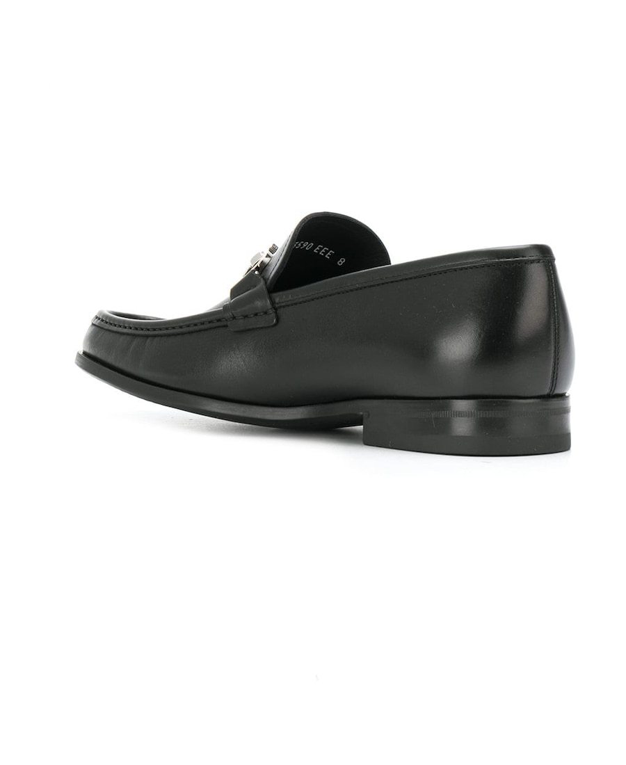Ferragamo Salvatore Men Dark Brown Leather Grandioso Loafers In Black