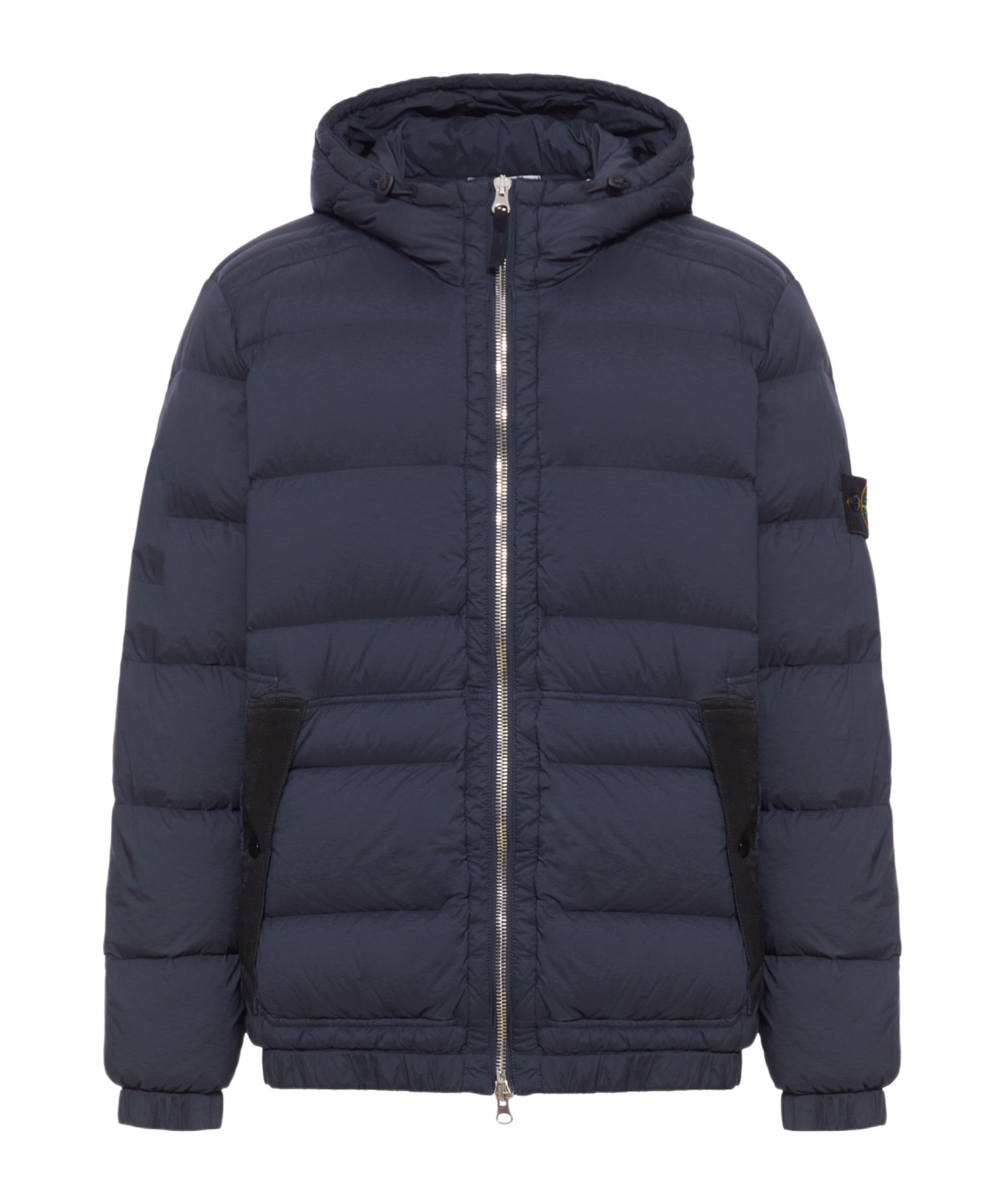 Stone Island Drop-proof Down Jacket With Hood In Blue