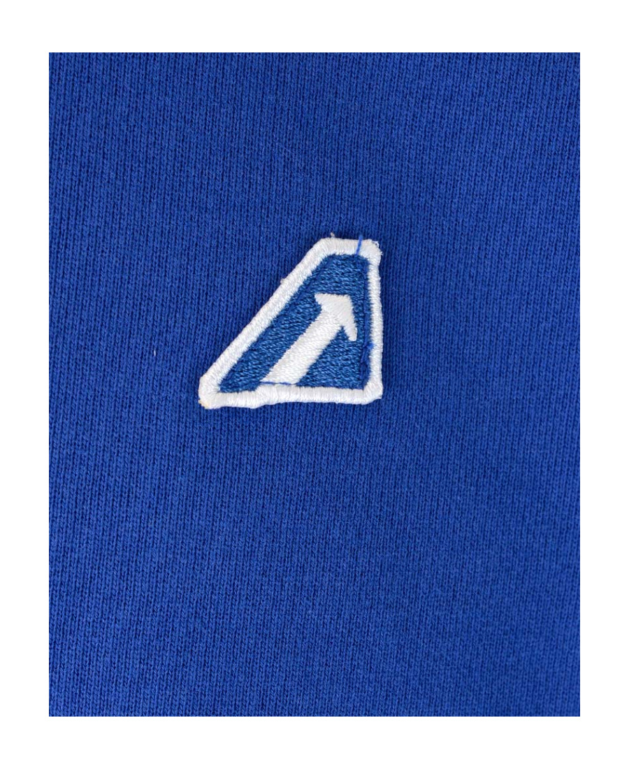 Autry Tennis Logo-patch Cotton Sweatshirt In Blue