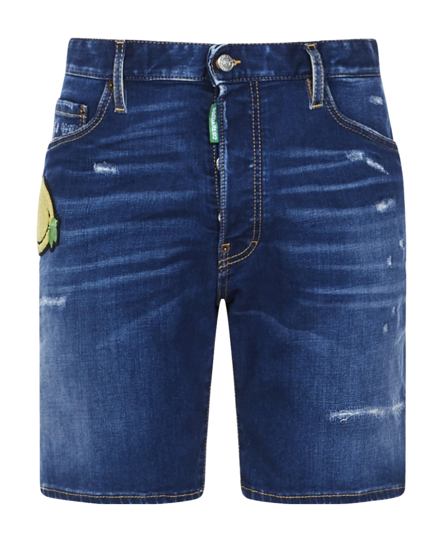 Dsquared2 Smiley-patch Denim Shorts