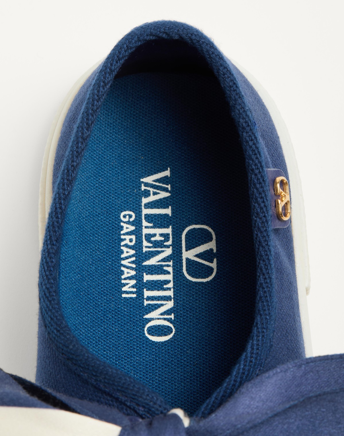 Valentino Bay By Bay Canvas Ballerina Sneaker In Blue