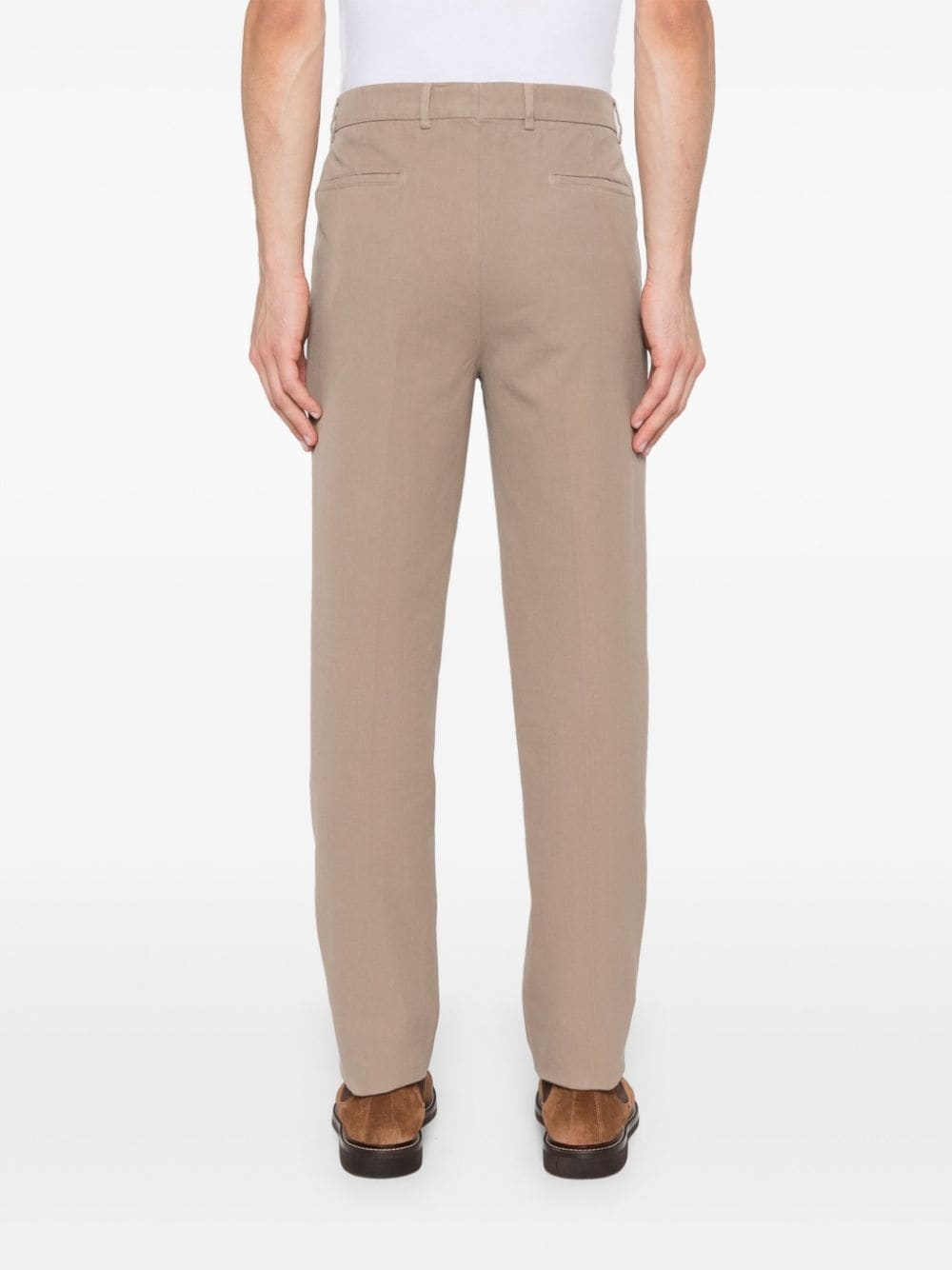 Brunello Cucinelli Chino Trousers In Cotton Twill Weave In Nude