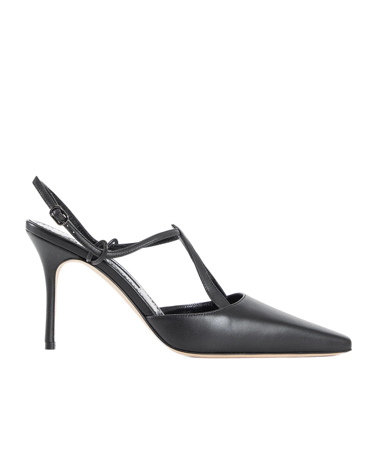 Manolo Blahnik Slingback High Heel Sandals In Black