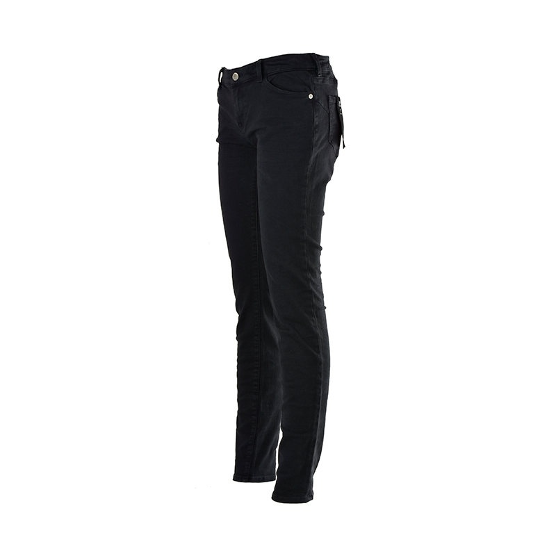 Shop Emporio Armani Middle Waist Jeans In Black