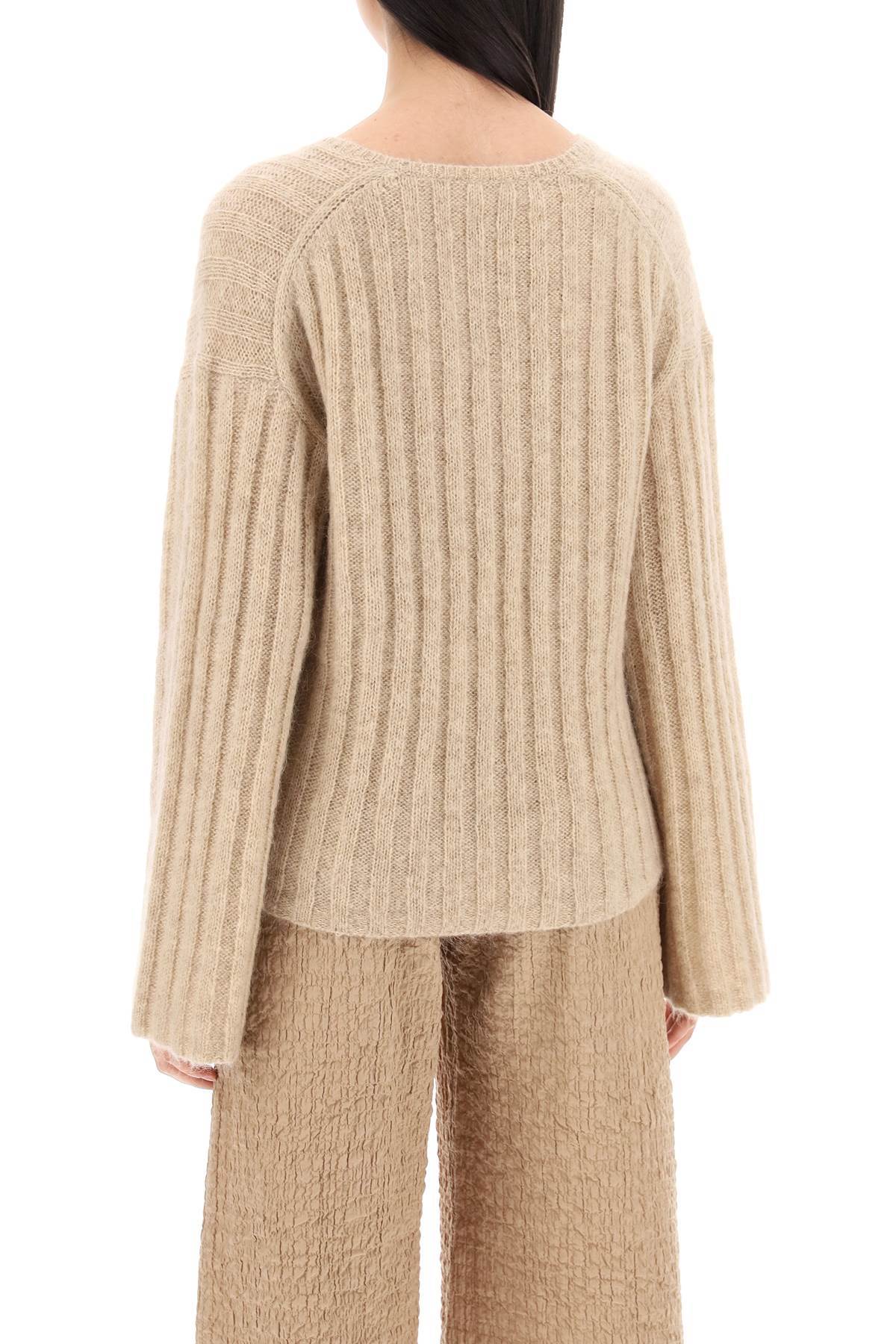 By Malene Birger Cimone Sweater In Flat-ribbed Knit In Nude