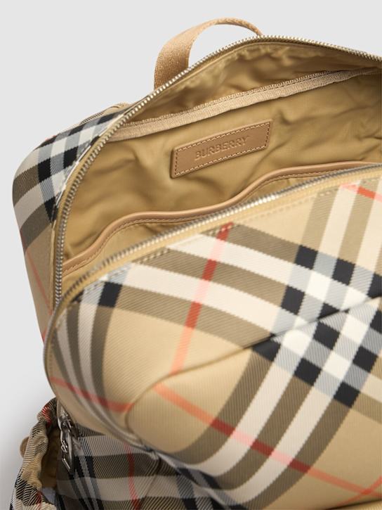 Burberry Check Printed Nylon Backpack