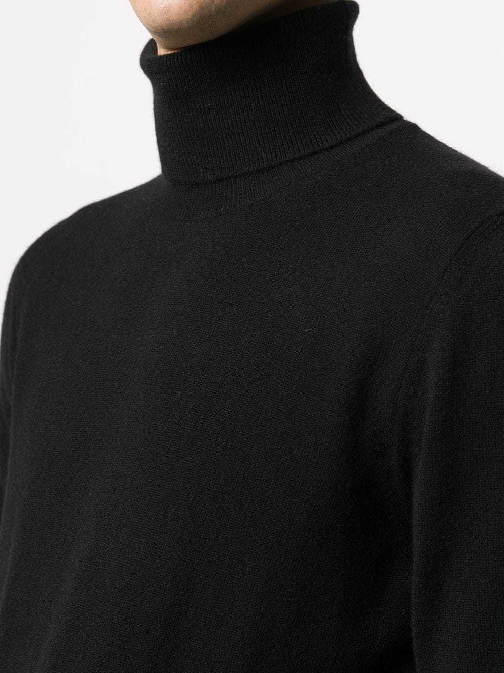 Malo Cashmere Turtleneck Pullover In Black
