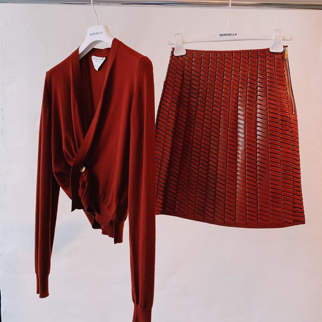 Bottega Veneta Ring Detail Knit Cardigan In Red