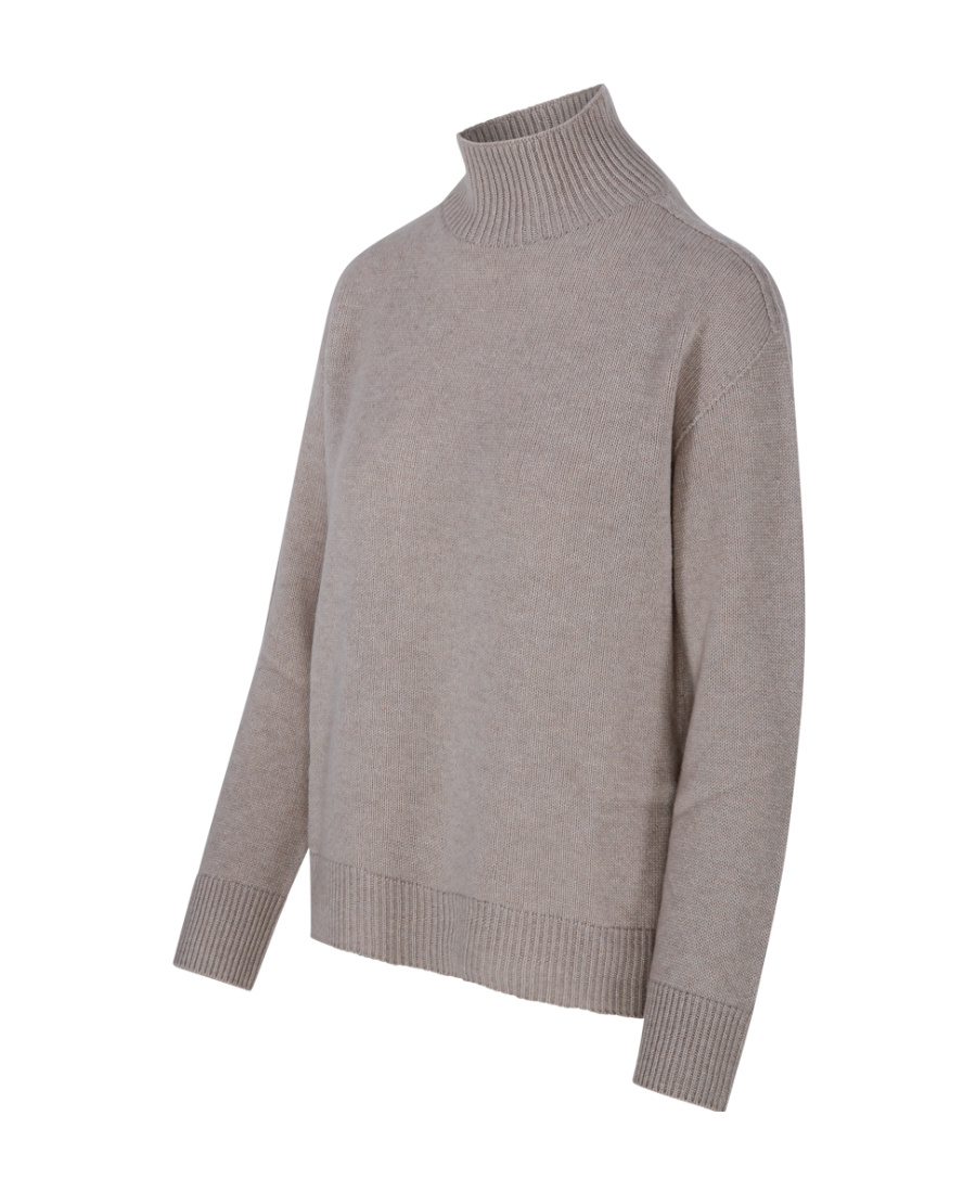 Max Mara Long-sleeved Sweater In Nude