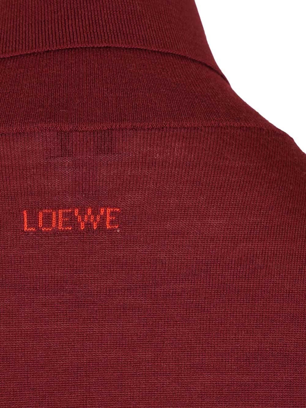 Loewe Sweater Knitwear Bordeaux In Red