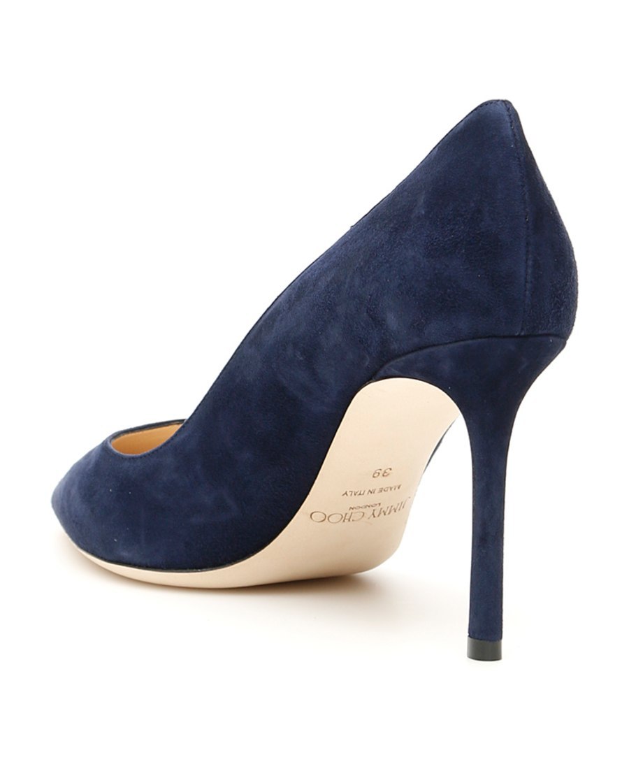 Jimmy Choo Romy 85 Thin-sole And Shallow High Heels In Blue