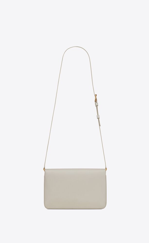 Saint Laurent Le Maillon Crossbody Bag In White