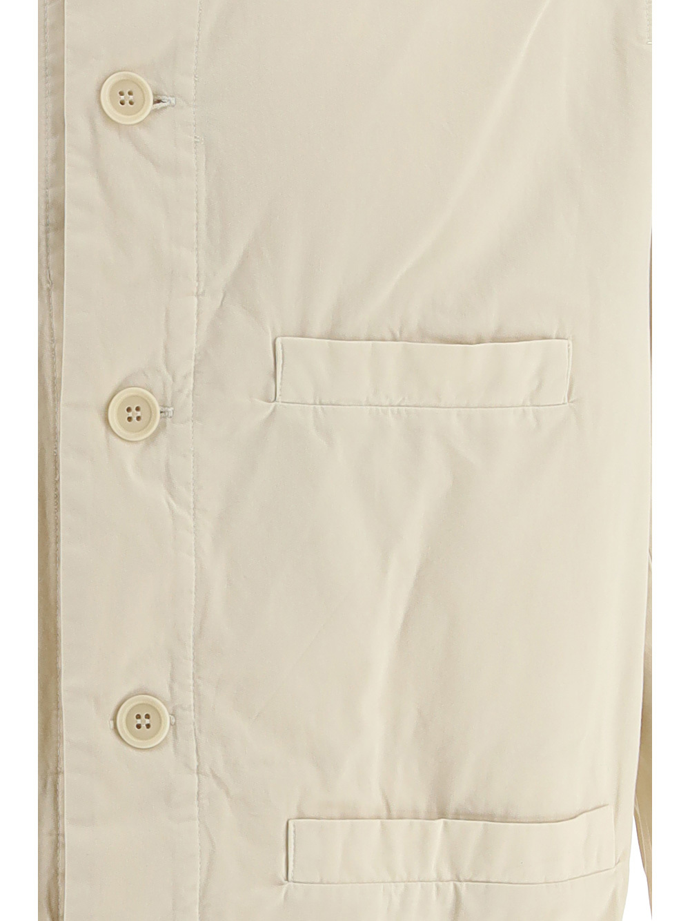 Apc Single-breasted Cotton Shirt Jacket In Nude