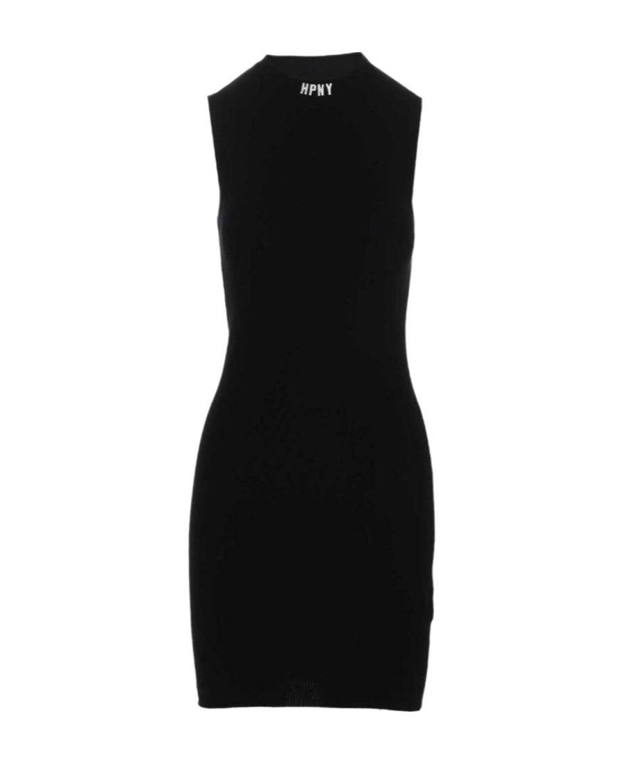Shop Heron Preston Fine Ribbed Mini Bodycon Dress In Black