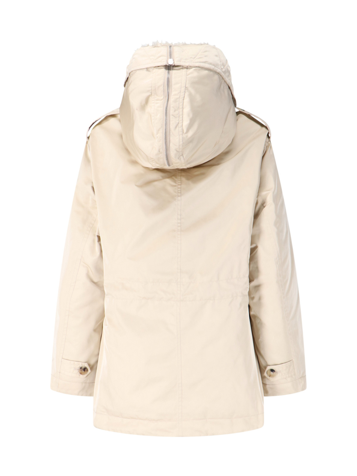 Ermanno Scervino Casual Jacket With Hood And Pockets In Neutral