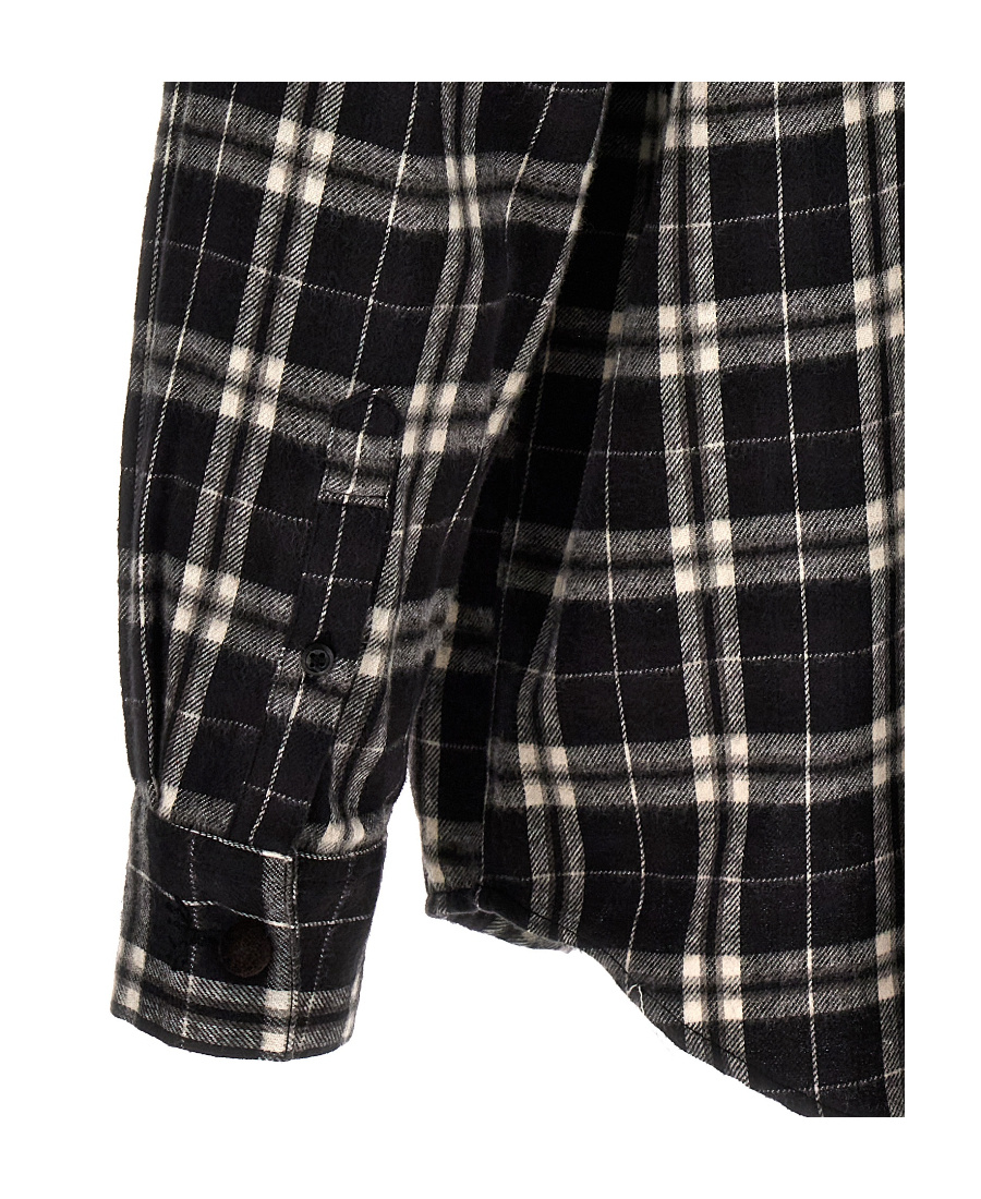 Doublet Check-pattern Cotton Shirt In Black