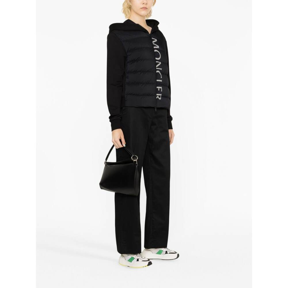 Moncler Long-sleeved Down Jacket In Black