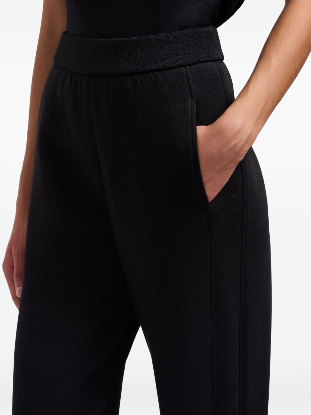 Emporio Armani Elastic-waist Track Pants In Black