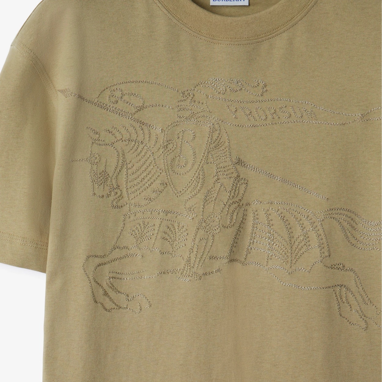 Burberry Ekd Embroidered T-shirt Dress In Green