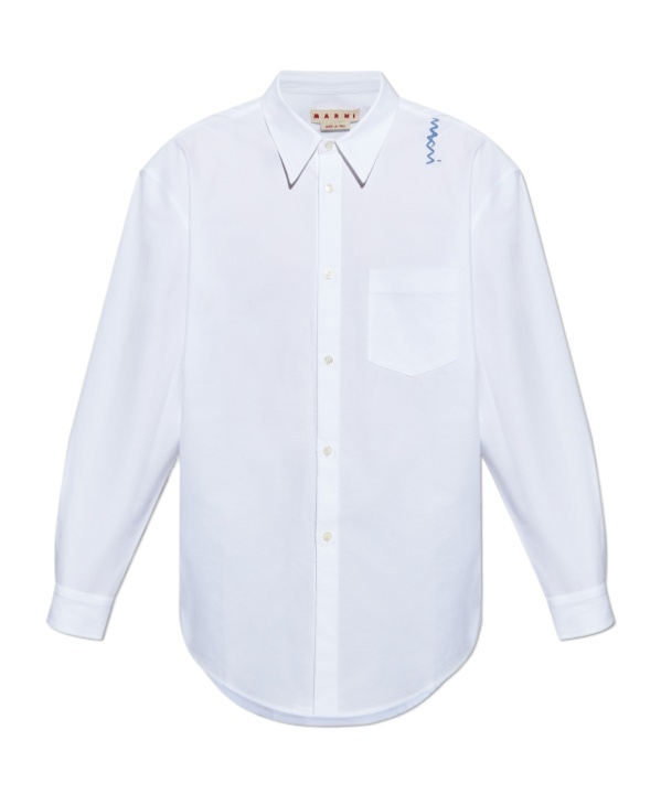 Marni Long-sleeved Shirt In White