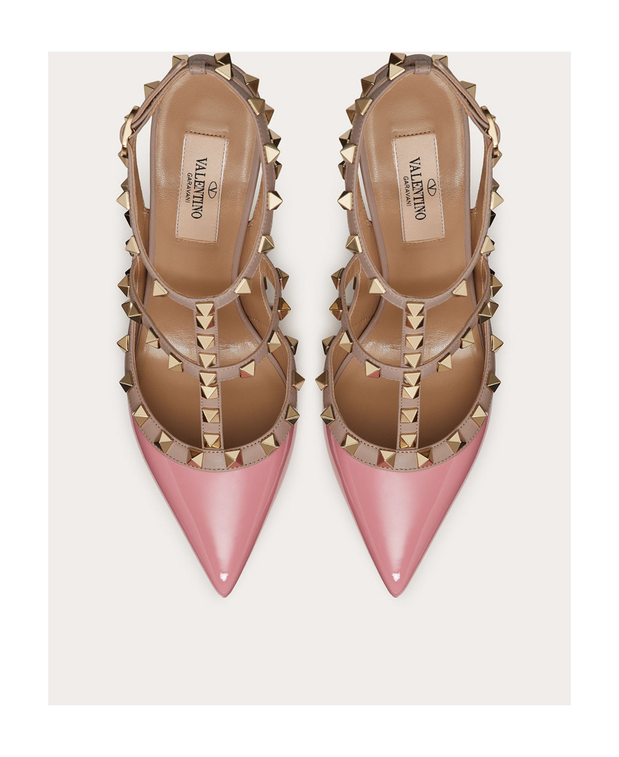 Shop Valentino Rockstud High-heel Pumps In Nude
