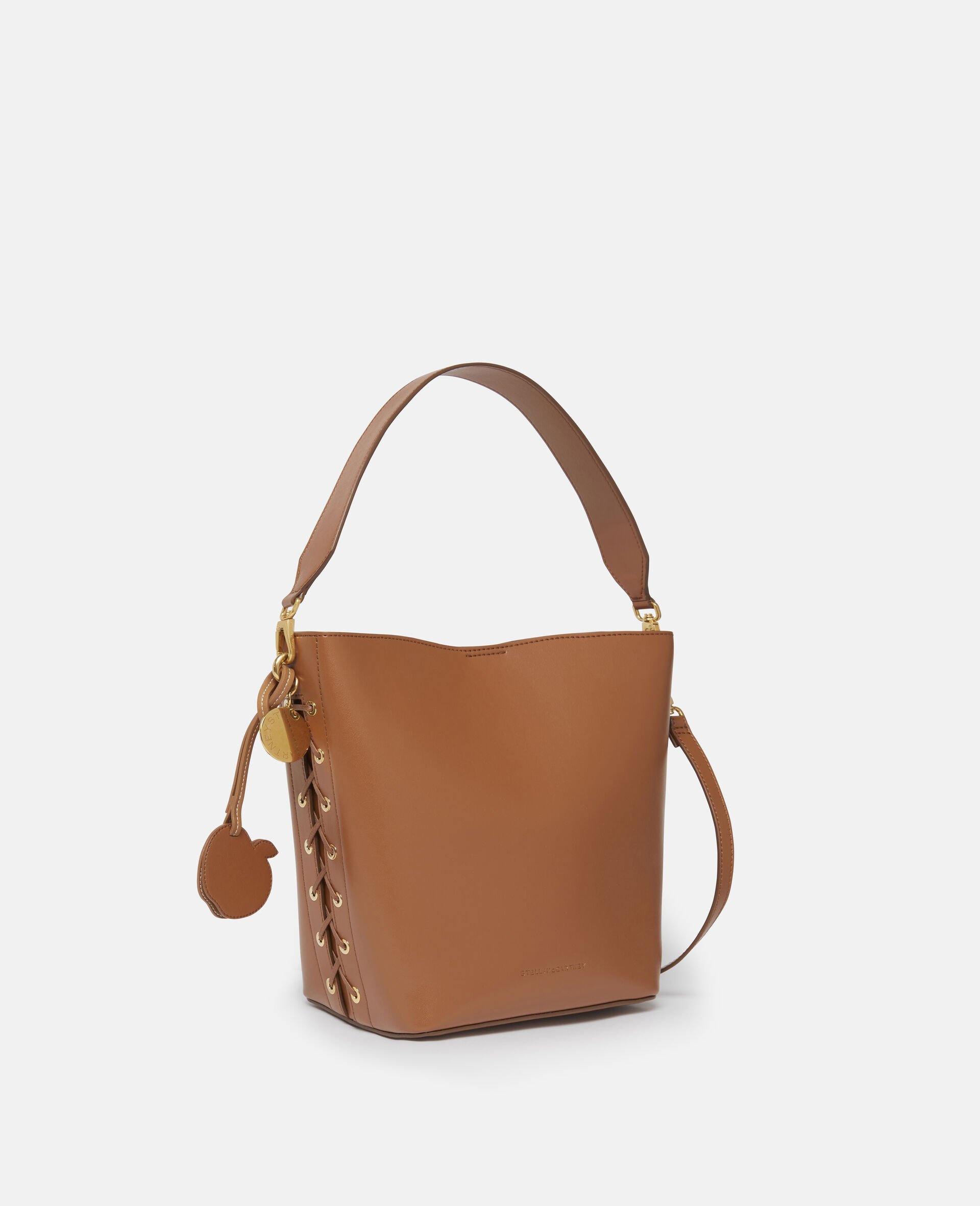 Stella Mccartney Frayme Bucket Bag In Brown